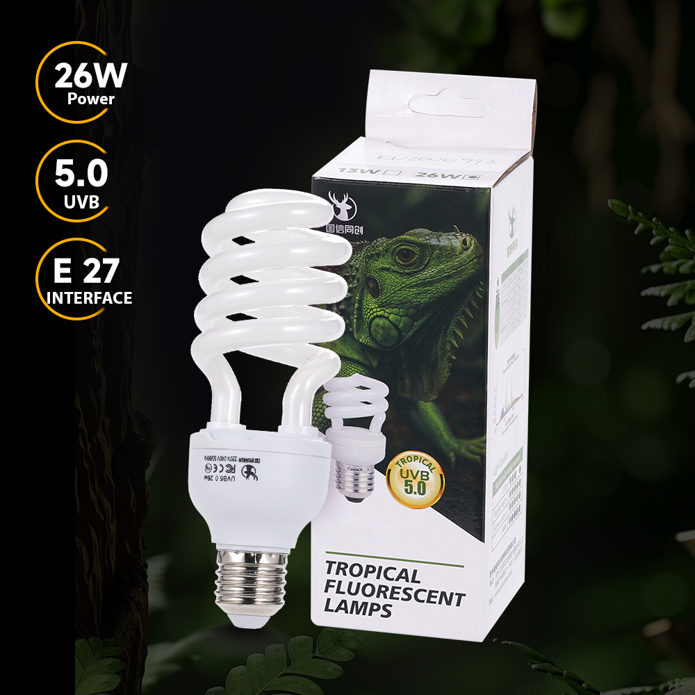 Reptile UVB Light Bulb26W5.0E2 - огляд і ціна Calcium Powder Reptile