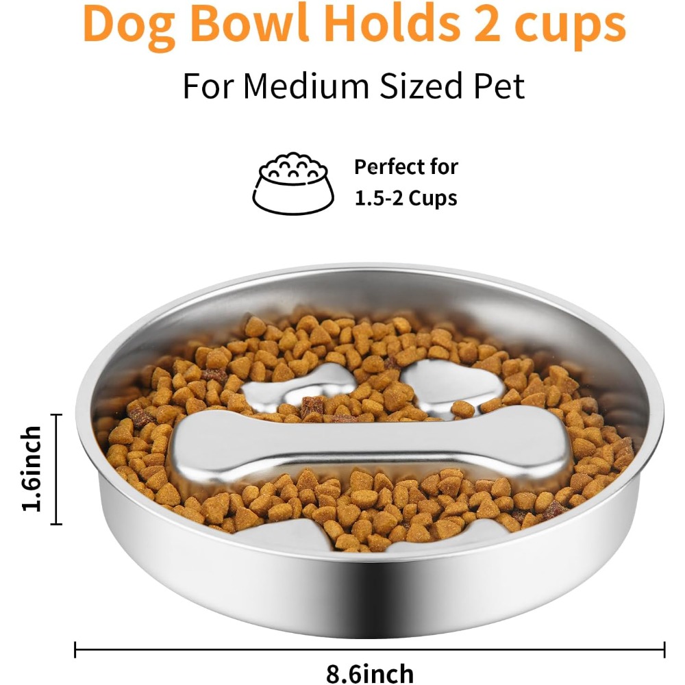 Slow Feeder Dog Bowl Stainless - огляд і ціна Royal Canin Food Medium
