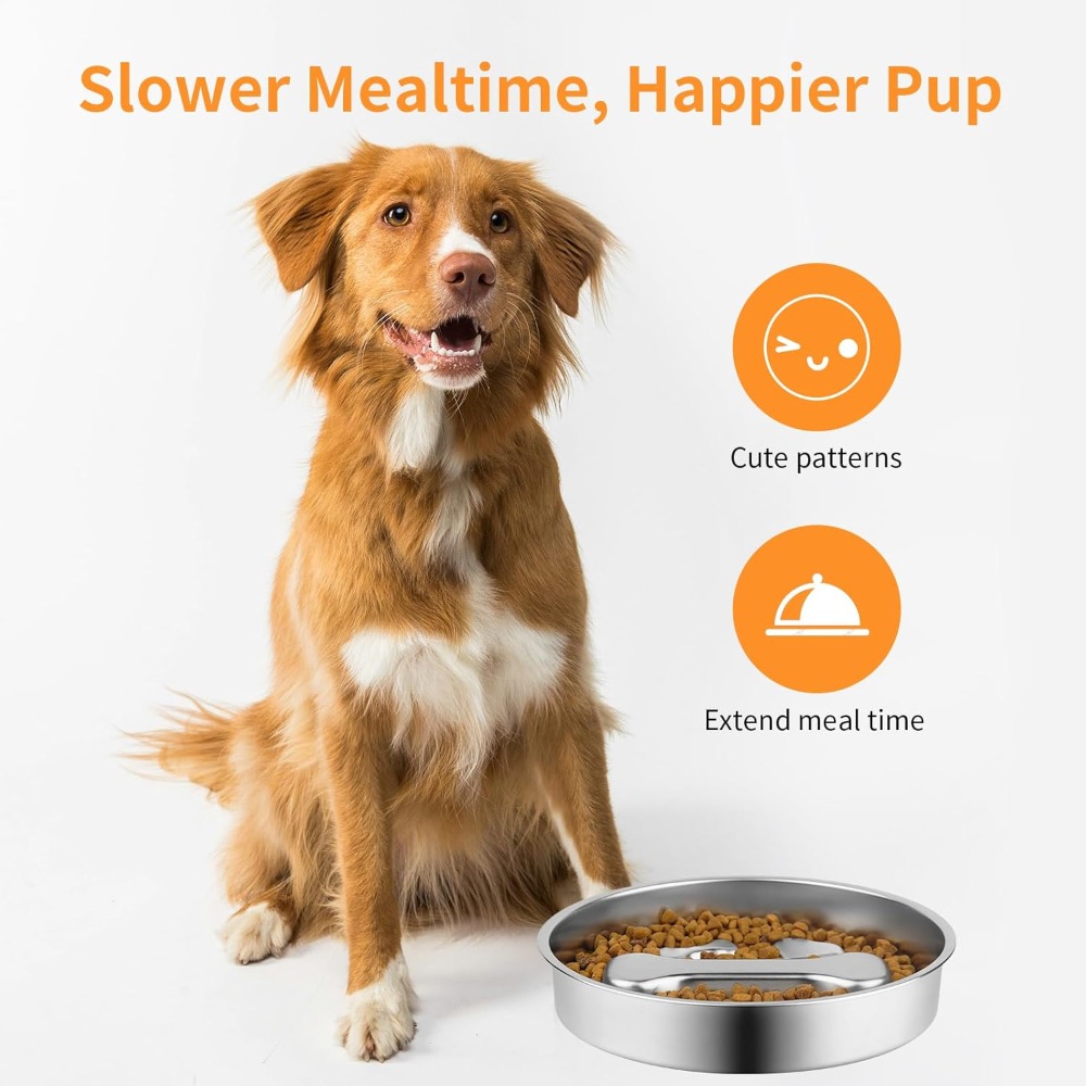 Slow Feeder Dog Bowl Stainless - огляд і ціна Royal Canin Food Medium