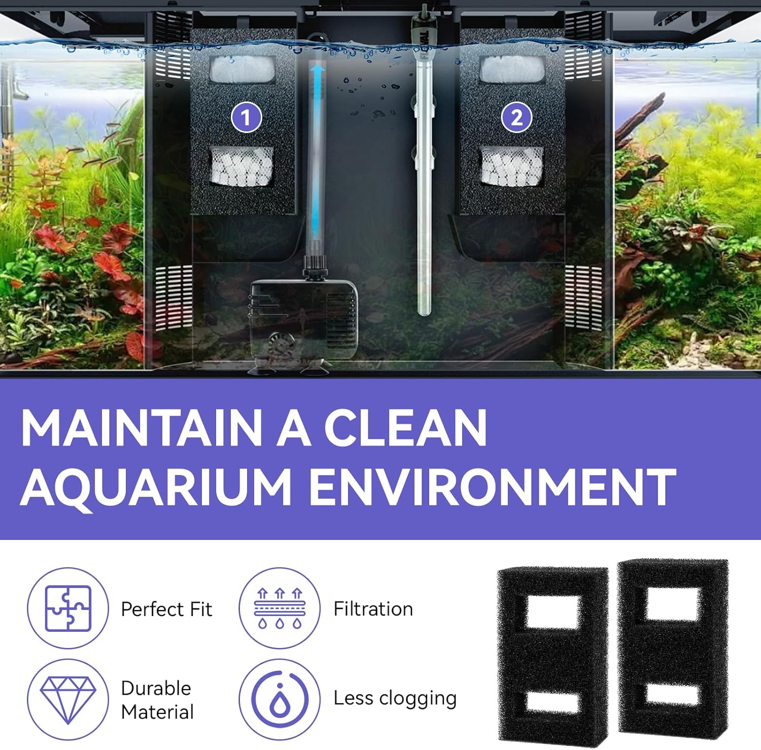 Compatible Foam Filter Block F - огляд і ціна Fluval Aquarium Spec