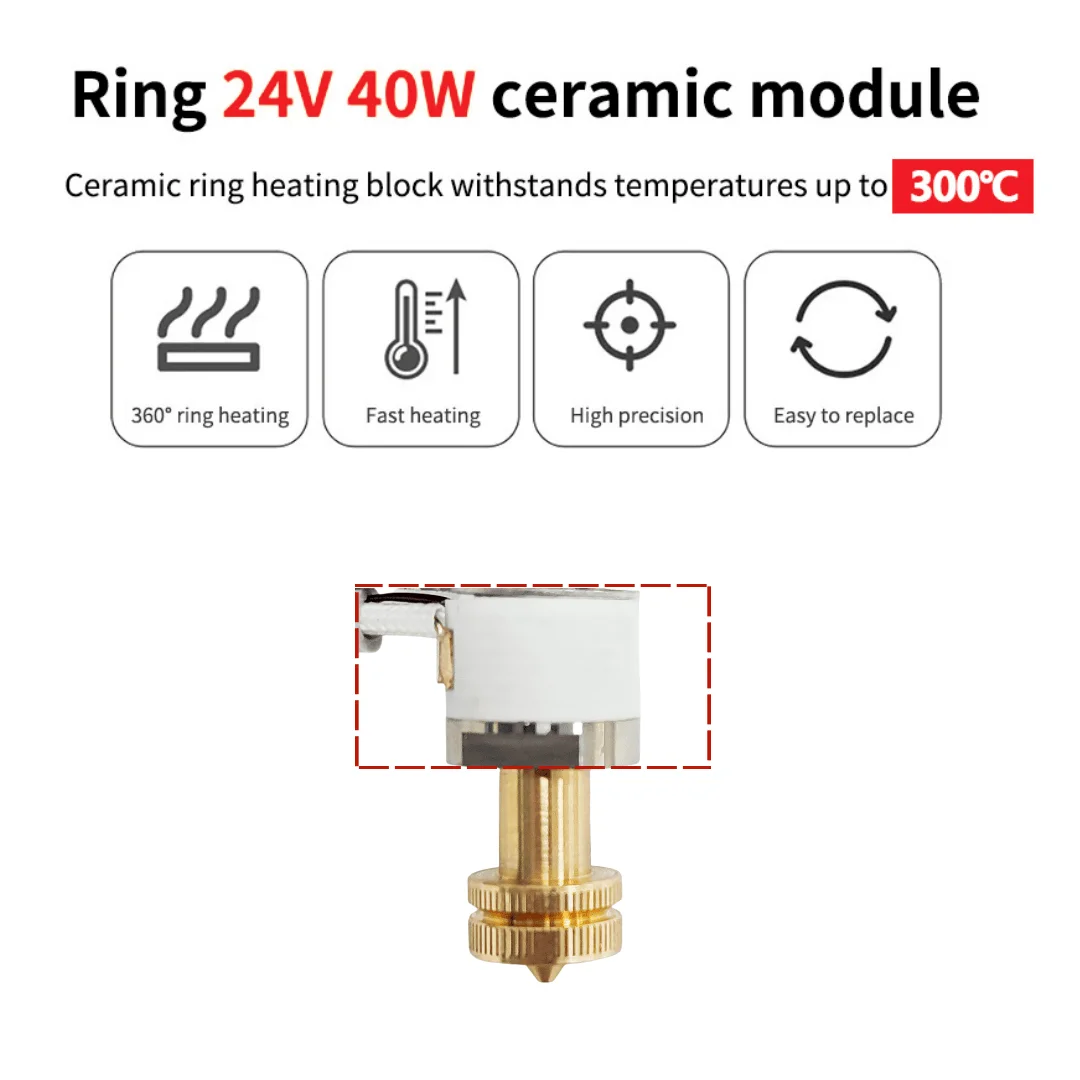 For E3D Revo Hotend Kit V6 Rad - огляд і ціна Ceramic Heat Emitter